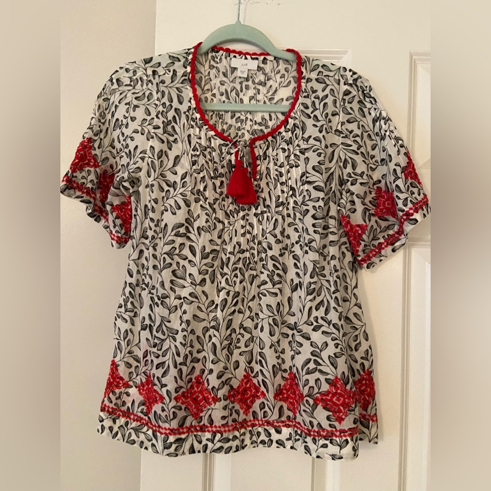 J Jill embroidered top
